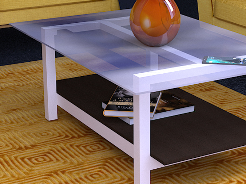 Center Table - Clear Tempered Glass 2